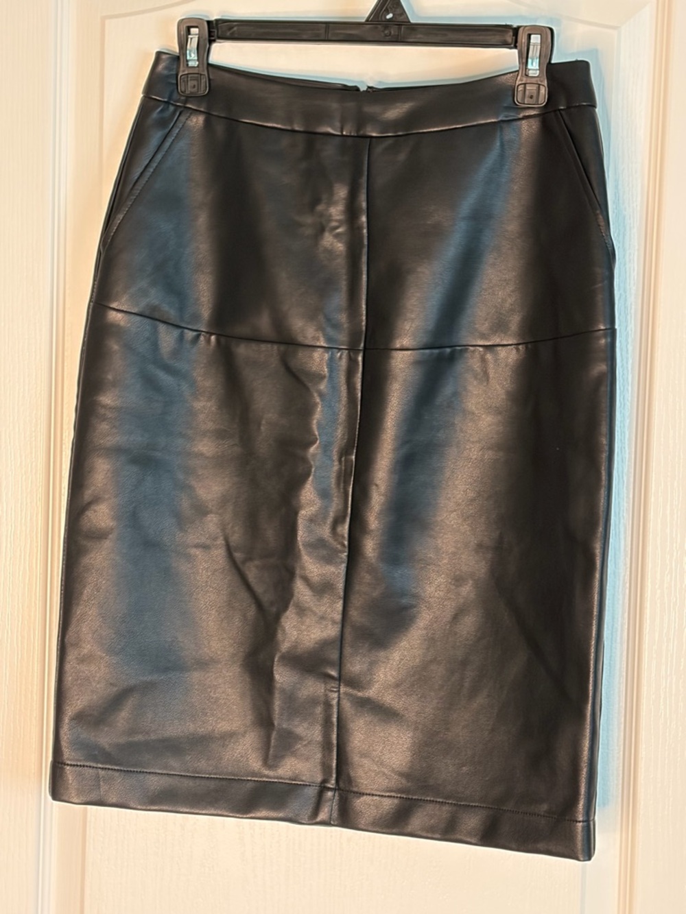 Jaclyn Smith Black Faux Leather Pencil Skirt